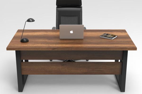 Dizajnový pracovný stôl MAMBA 180 cm, MDF, hnedý