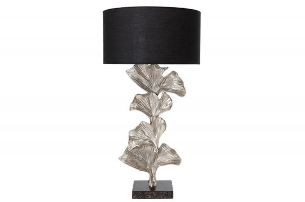 Dizajnová stolová lampa GINKGO 70 cm, čierna, strieborná