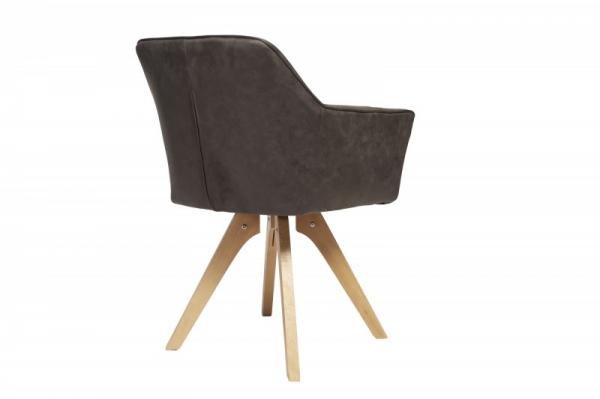 Dizajnová stolička LOFT s lakťovými opierkami, šedá