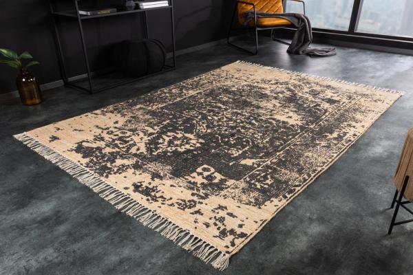 Orientálny bavlnený koberec HERITAGE 230x160 cm, béžovo šedý, vintage vzor