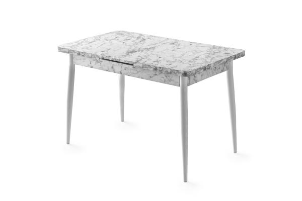 Dizajnový jedálenský stôl AY III 120 - 150 cm rozkladací, imitácia mramor