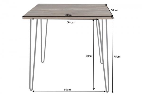 Masívny jedálenský stôl SCORPION 80 cm akácia, hnedý