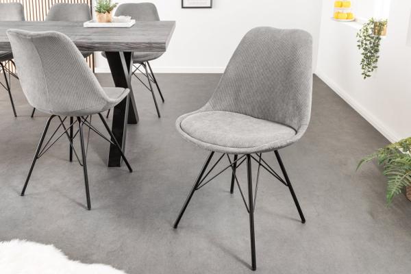 Dizajnová stolička SCANDINAVIA MEISTERSTÜCK, šedá, menšester
