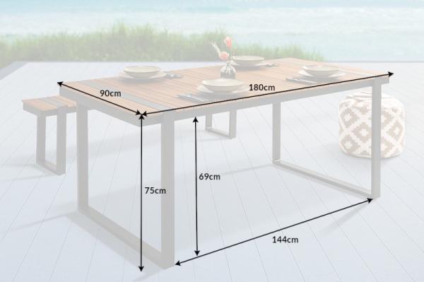 Moderný záhradný jedálenský stôl TAMPA LOUNGE 180 cm