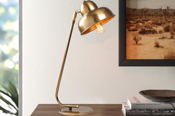 Dizajnová stolová lampa BERSTE 59 cm, matná, zlatá