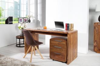 Dizajnový písací stôl CUBUS 120 cm,  Sheesham, prírodný